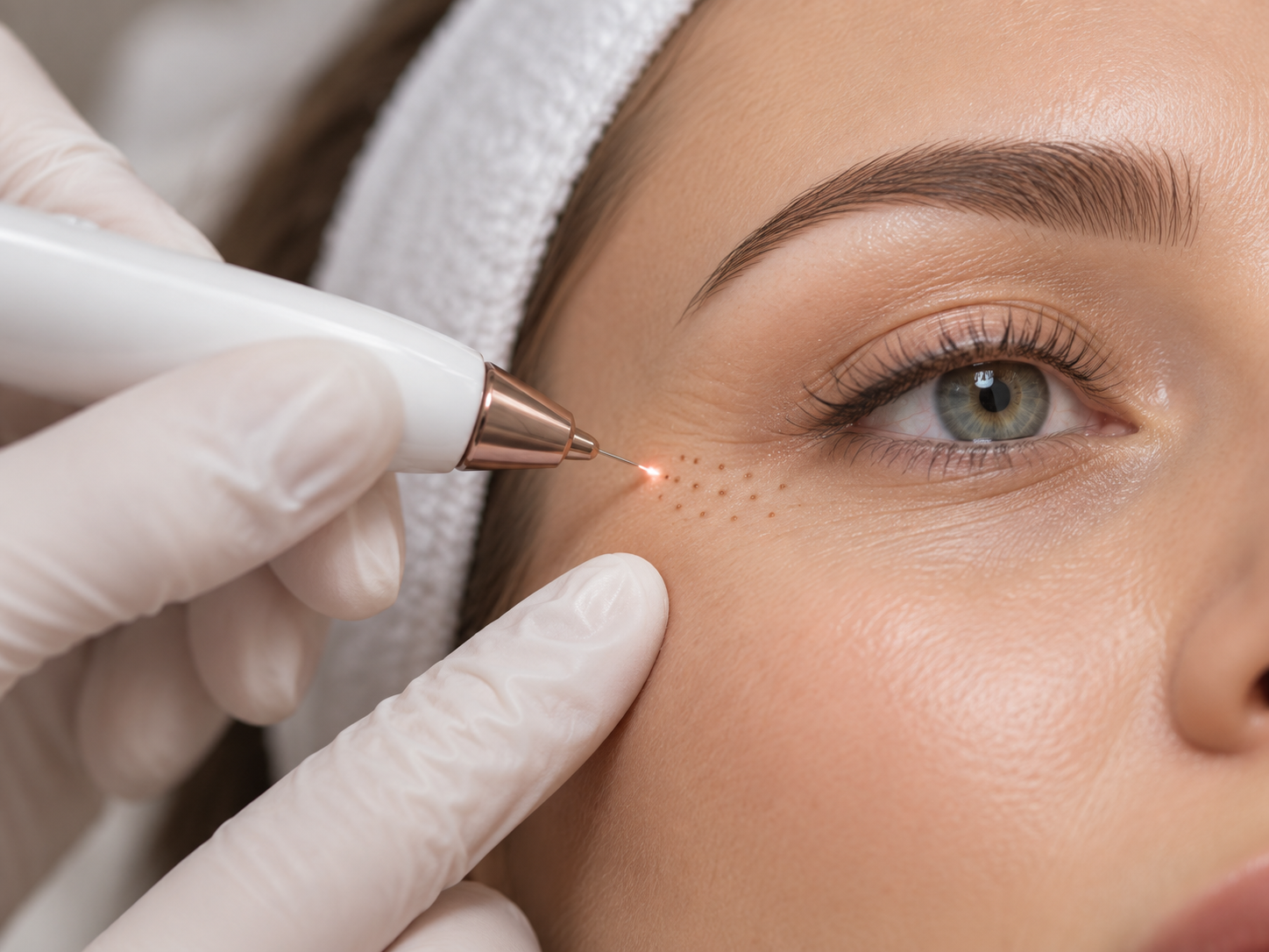Skin treatment close-up