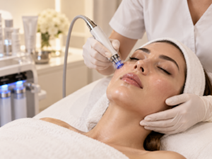 Professional facial treatment at The AURM Clinic
