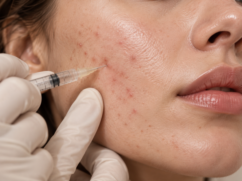 Professional assessment for acne and active breakouts at The AURM Clinic